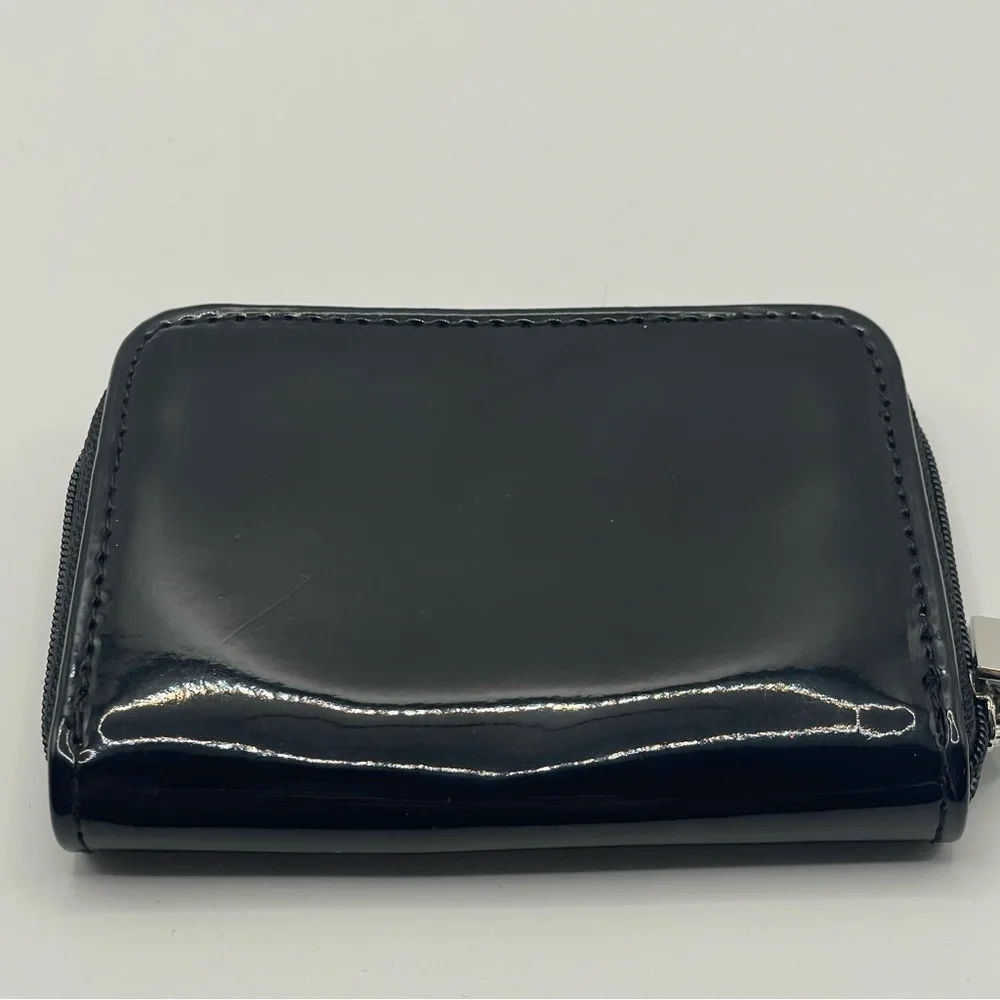 Dior Beauty Diva VIP Black Patent Zip Around Wallet Cardholder